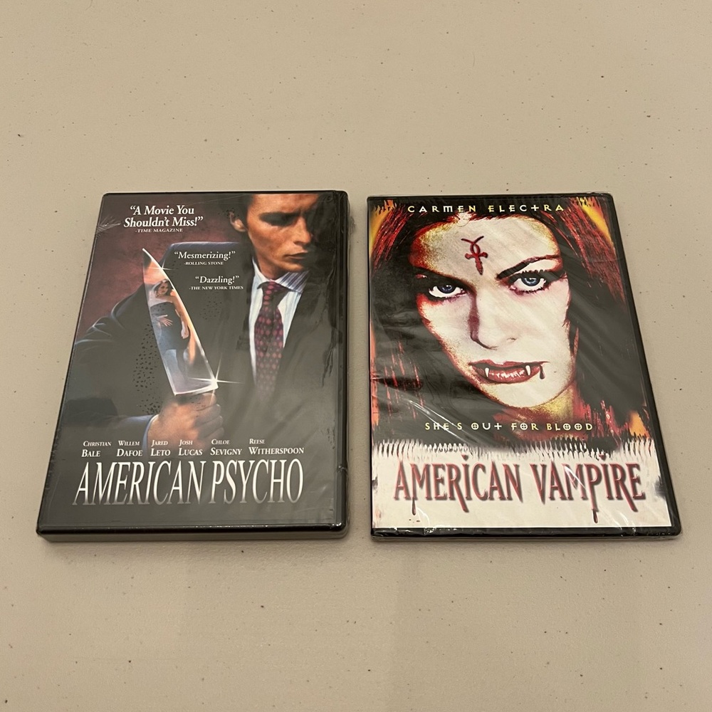 NEW! American Psycho and American Vampire DVDs